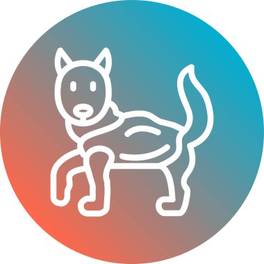 köpek simgesi vektör illüstrasyonu