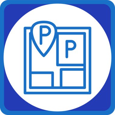 harita simgesi vektör illüstrasyonu