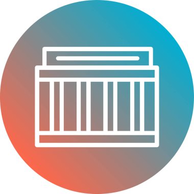 Çöp kutusu simgesi vektör illüstrasyonu