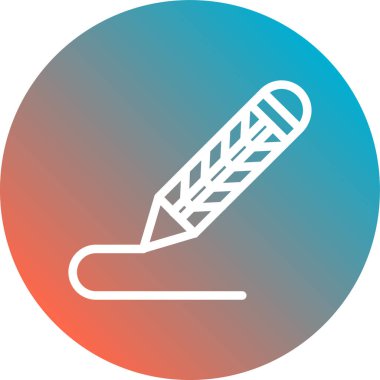 Uzun gölgeyle izole edilmiş beyaz çizgi ikonu. Spor. Spor malzemeleri. Spor malzemeleri. Kırmızı daire düğmesi. vektör illüstrasyonu