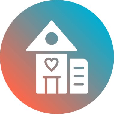 Bir ev simgesinin vektör illüstrasyonu