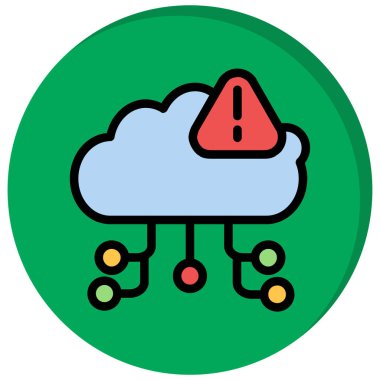 bulut hesaplama simgesi, vektör illüstrasyonu