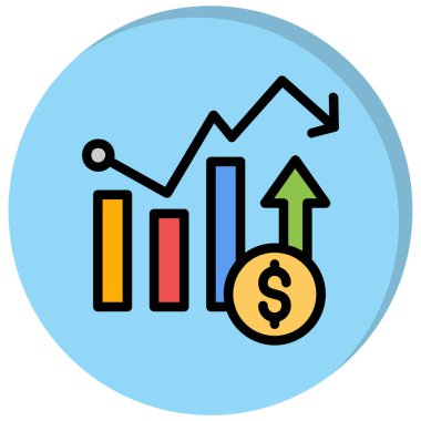 grafik simgesinin vektör illüstrasyonu