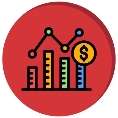 iş grafiği vektör simgesi