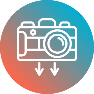 Kamera. Web simgesi basit illüstrasyon