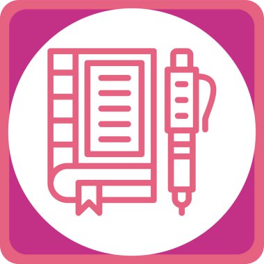 kitap simgesi, vektör illüstrasyonu