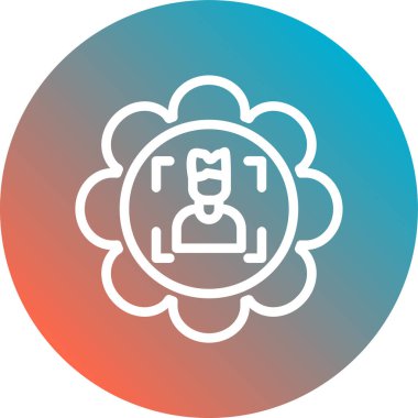 eşsiz kullanıcı vektör çizgisi simgesi