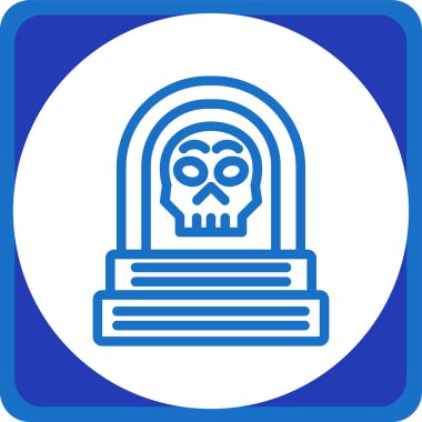 Kafatası. Web simgesi basit illüstrasyon