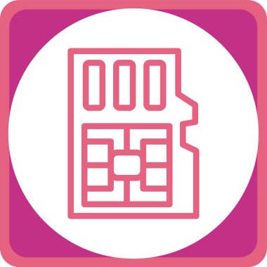 Bina. Web simgesi basit illüstrasyon