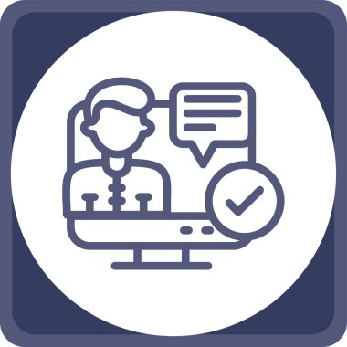 çevrimiçi web simgesi basit illüstrasyon