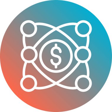 Para simgesinin vektör illüstrasyonu