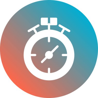 Saat simgesinin vektör illüstrasyonu