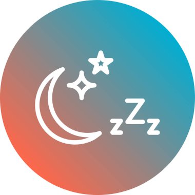 Bir gece simgesinin vektör illüstrasyonu