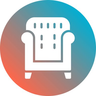 Koltuk yassı simgesi, vektör illüstrasyonu