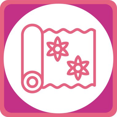 Bir çiçek simgesinin vektör illüstrasyonu