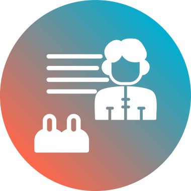 Kadın doktor vektör simgesini yuvarladı