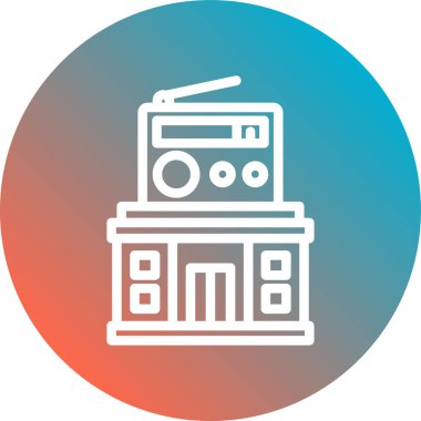 Radyo simgesinin vektör illüstrasyonu