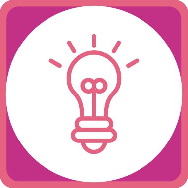 Moda Biçimli Ampul Simgesi İzole Arkaplan