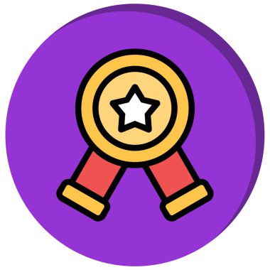 Madalya. Web simgesi basit illüstrasyon