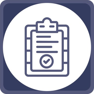 Kontrol listesi simgesinin vektör illüstrasyonu