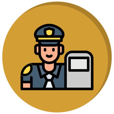 polis simgesi vektör illüstrasyonu