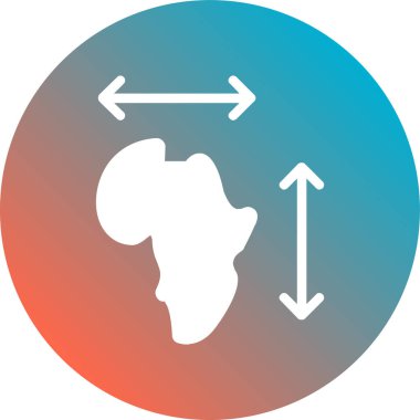 Afrika kıtasının simgesi. Düz dizayn. vektör illüstrasyonu.