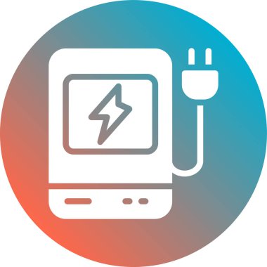 Vektör illüstrasyonu, elektrik dolgu simgesi