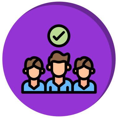 Takım. Web simgesi basit illüstrasyon