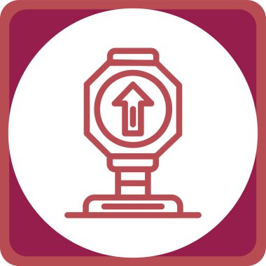 Alarm saat simgesi vektör illüstrasyonu