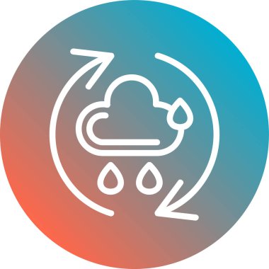 yağmur ikonu vektör illüstrasyonu