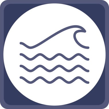 su dalgası simgesi, vektör illüstrasyon tasarımı