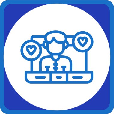 Çerçevedeki bir kalbin vektör illüstrasyonu