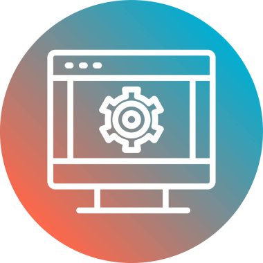 dizüstü bilgisayar simgesi, vektör illüstrasyonu