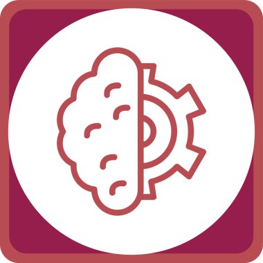 beyin ikonu vektör illüstrasyonu