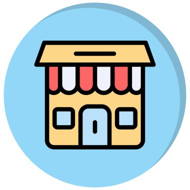 Dükkan. Basit resimleme