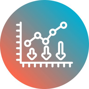Bir grafik simgesinin vektör illüstrasyonu