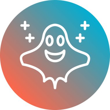 Benzersiz hayalet vektör çizgisi simgesi