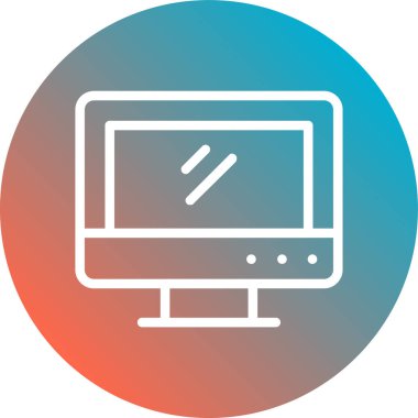 vektör lcd simgesi illüstrasyonu