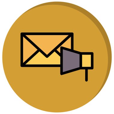 zarf e- posta simgesi, vektör illüstrasyonu