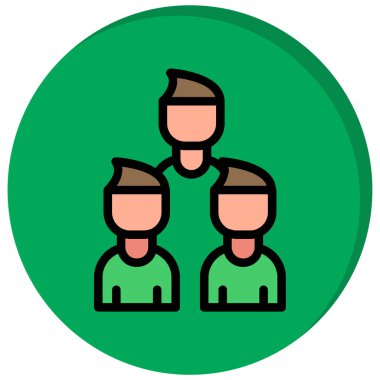 grup insanları ikon vektör illüstrasyonu