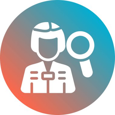 Doktor. Web simgesi basit illüstrasyon