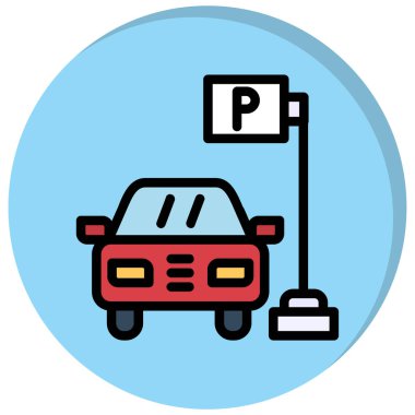 Araba park vektör çizim