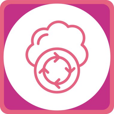 bulut hesaplama simgesi, vektör illüstrasyonu