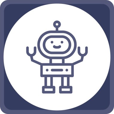Robot simgesinin vektör illüstrasyonu