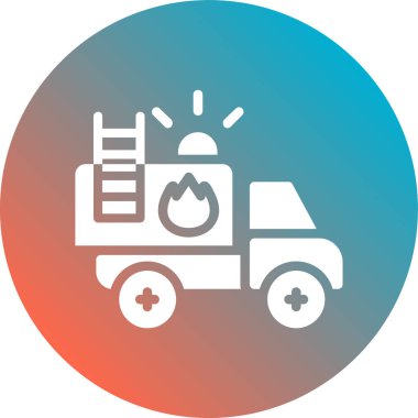 Ambulans araç simgesinin vektör illüstrasyonu