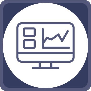 Analizler. Web simgesi basit illüstrasyon