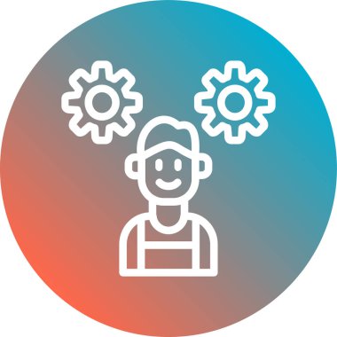 Bir dişli simgesini vektör çizim