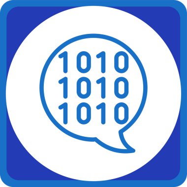 İkili kod vektör simgesi