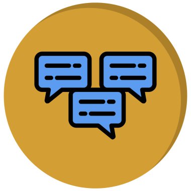 Konuş. Web simgesi basit illüstrasyon