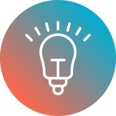 Ampul. Web simgesi basit illüstrasyon